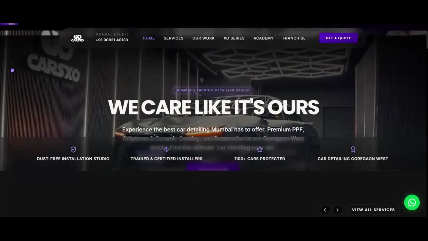 CarsXO website preview