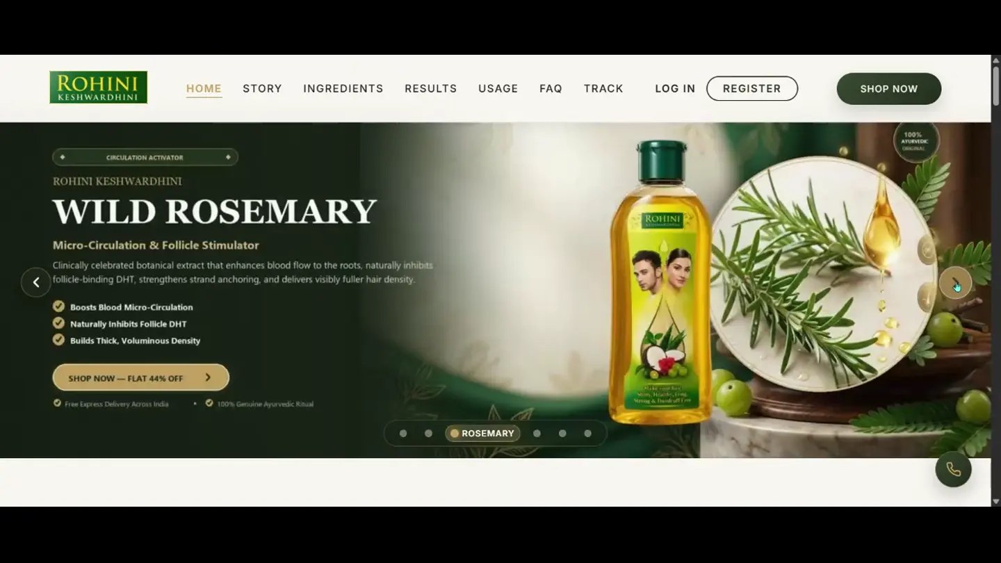 Rohini Keshwardhini website preview