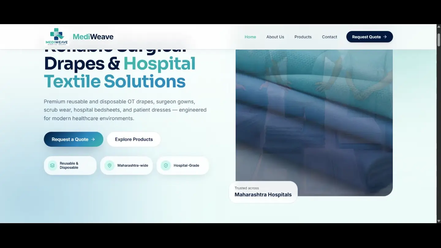 Mediweave website preview