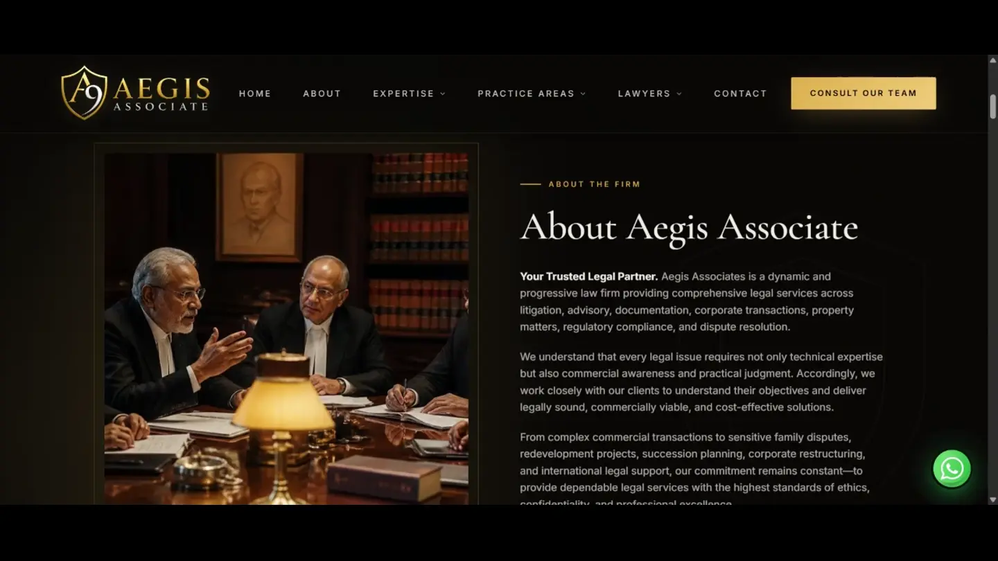 Aegis Associate website preview